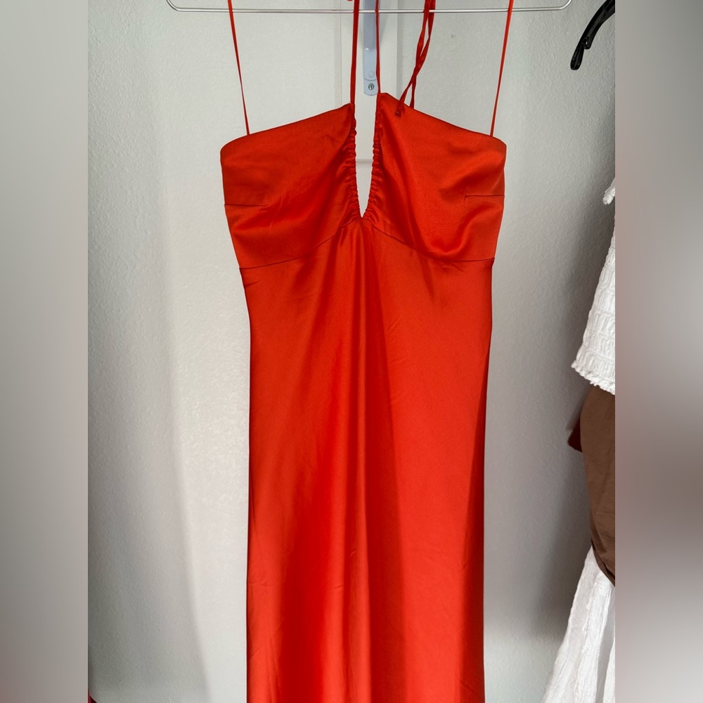 Abercrombie satin halter top dress
